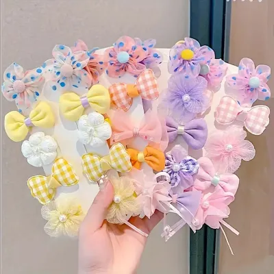 10 Pcs Flower Design Baby Hair Clip (1 Pata) 